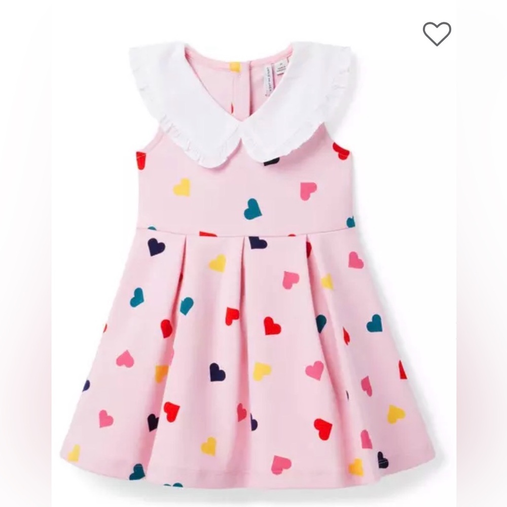 Janie and Jack Heart Collared Ponte Dress